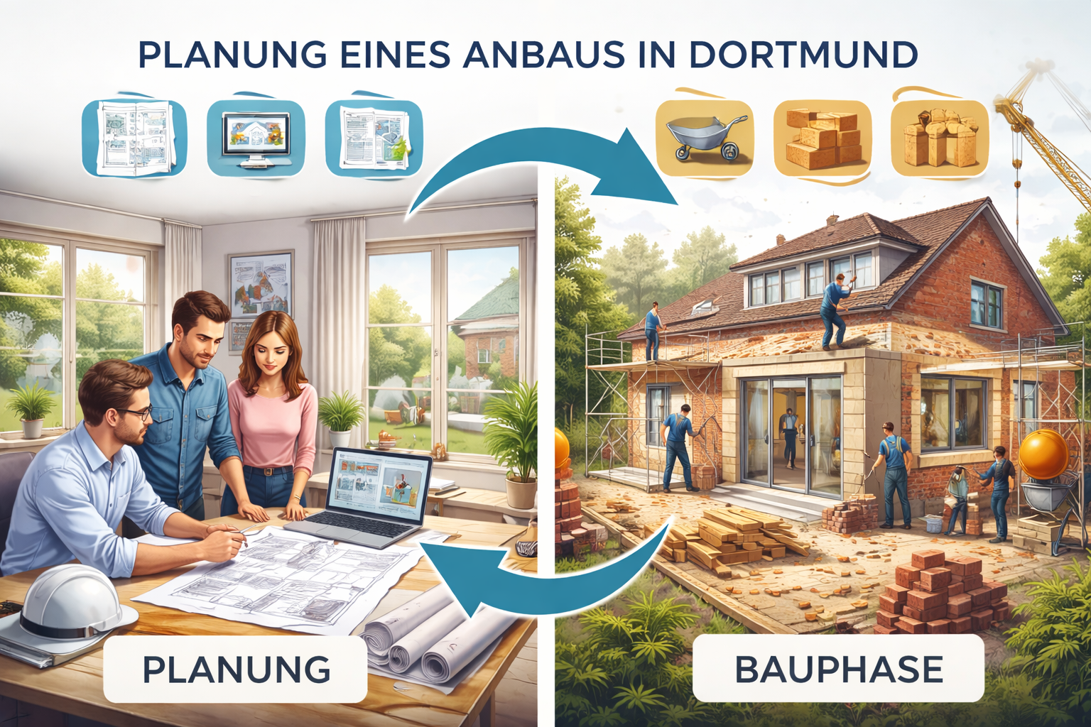 Anbau Planung Dortmund-Asseln