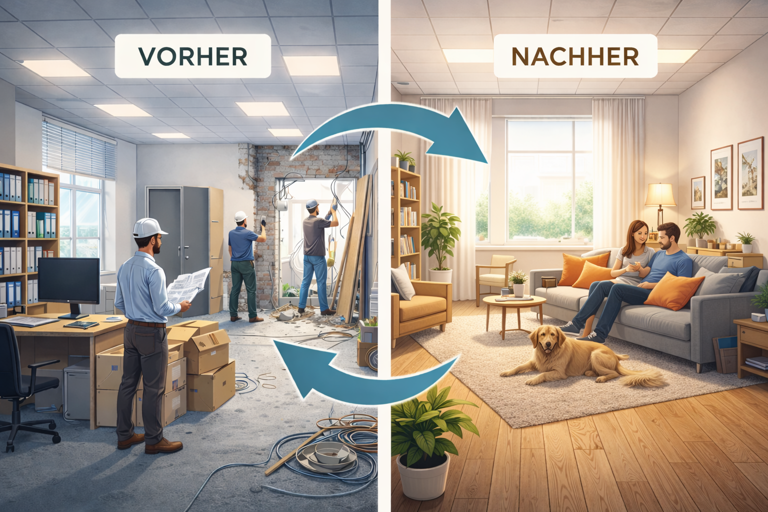 Nutzungsänderung Gewerbe zu Wohnraum Dortmund-Marten